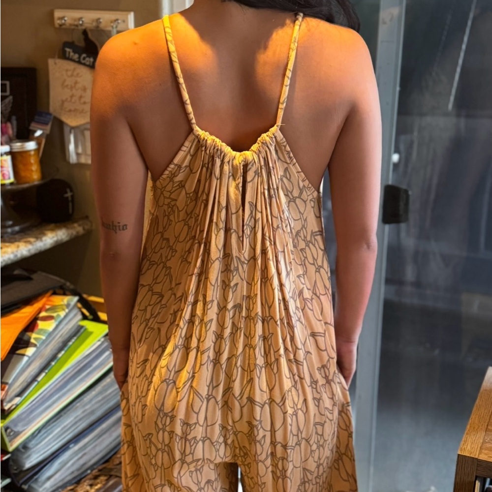 Manaola Mustard Patterned Jumpsuit - Picture 2 of 5